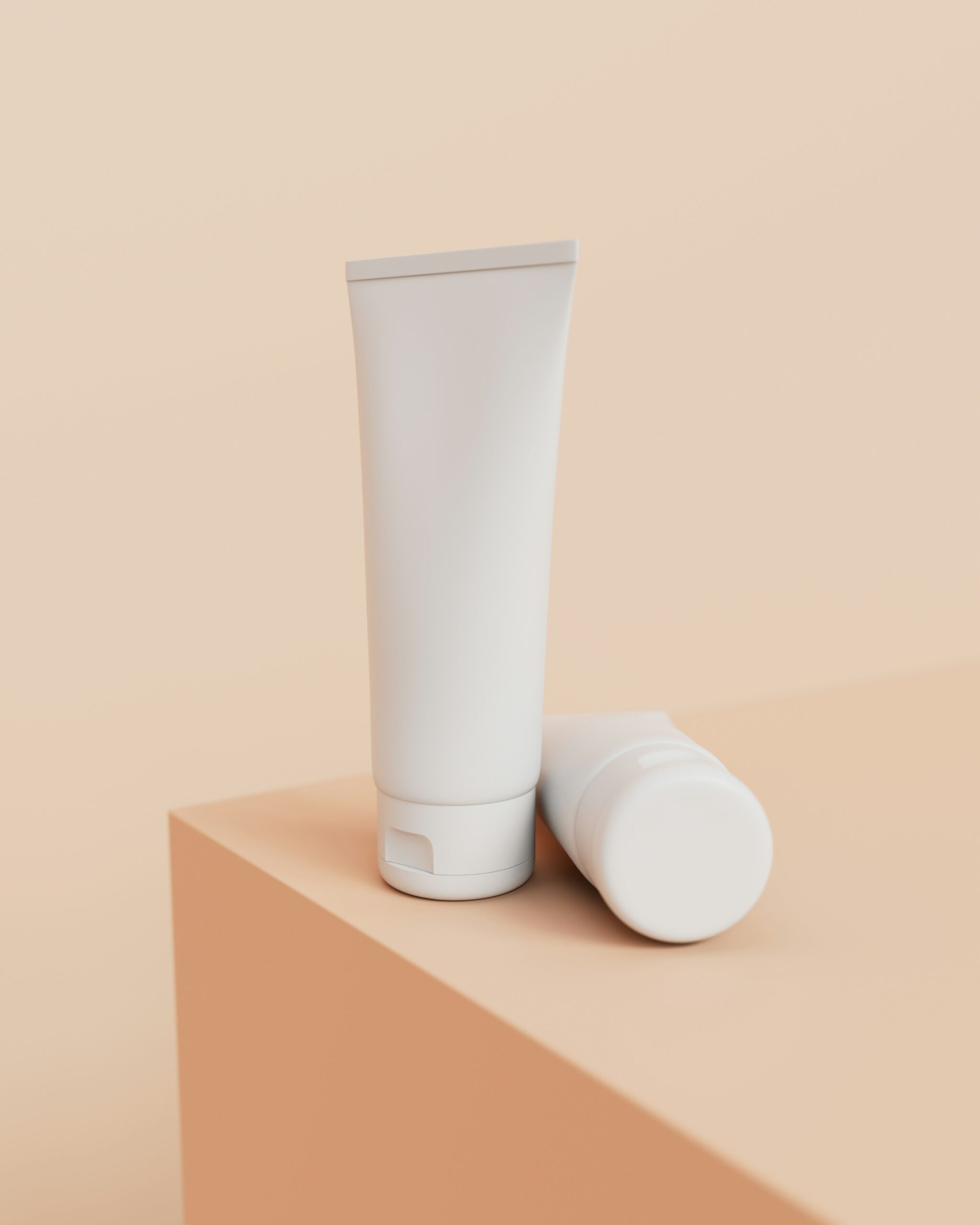 a tube of cream sitting on top of a table